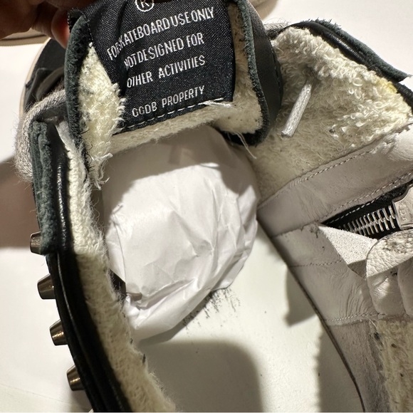 Golden Goose Classic Slide Distressed  Studded Sneakers - Picture 8 of 11